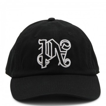 Palm Angels - Black And White Cotton Baseball Cap Uni