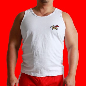 背心-布章-柯基 super dog(白)