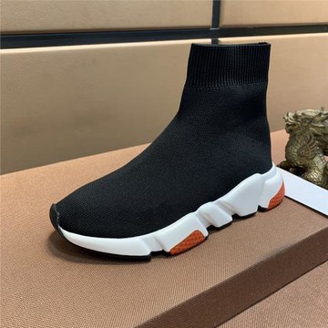歐洲站襪子鞋男ins潮流飛織彈力高幫套筒板鞋情侶時尚厚底運動女