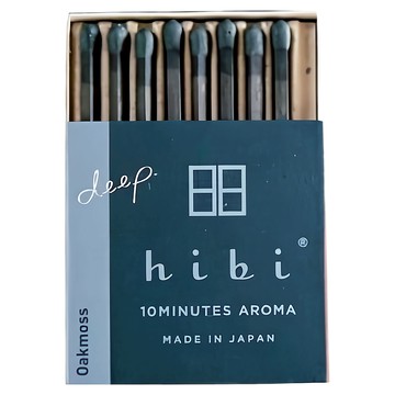 hibi Deep系列香氛火柴 橡木苔 植物粉末製成 日本製造