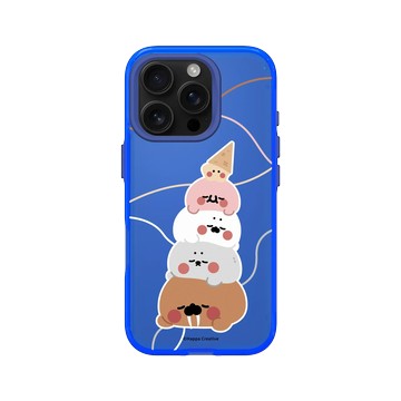 iPhone 16 Pro Clear 激光藍 - 無所事事小海豹 The Nothing Seal - 疊在一起變甜筒