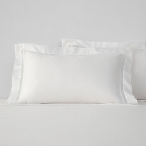 克萊歐蕾絲300織天絲歐式枕套2入 白