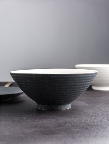 菊の家日式拉面碗家用商用面館專用大號斗笠陶瓷大碗泡面碗湯面碗