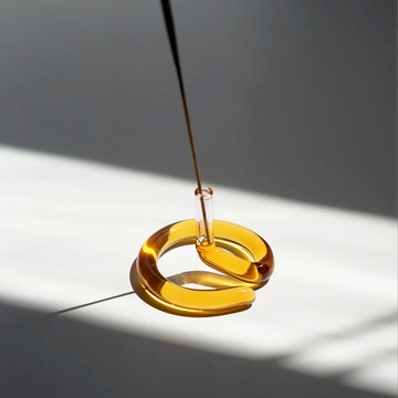 日本 amabro 雙色光影 玻璃線香座（五色） - 灰綠