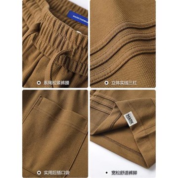 馬克華菲運動短褲男夏季潮流美式高街復古直筒寬松休閑五分褲中褲