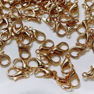 拾悦手作材料/6.5x12mm左右銅鍍玫瑰金色龍蝦扣/扣頭/配件/DIY半成品/台灣現貨可以快速出貨