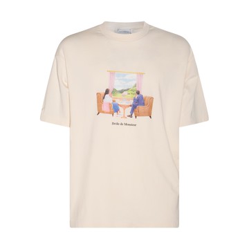 Drole De Monsieur - Cream Multicolour Cotton T-shirt