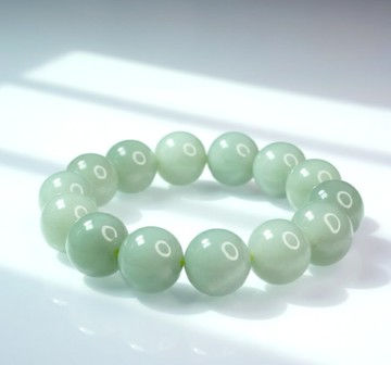 果綠翡翠手珠 | 天然緬甸A貨翡翠 | 送禮