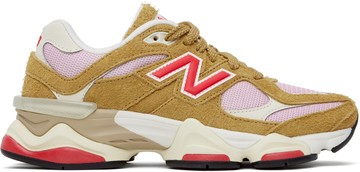 New Balance 黄褐色 & 粉色 9060 运动鞋