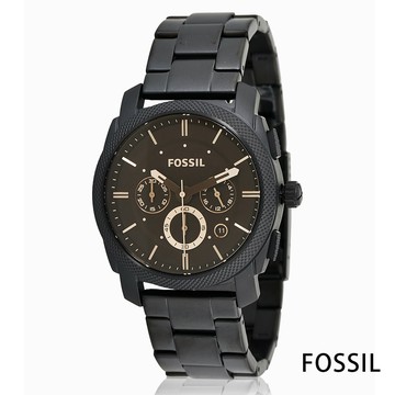 FOSSIL 世界的大王三眼鋼帶男錶(FS4682))-咖啡/黑色x42mm