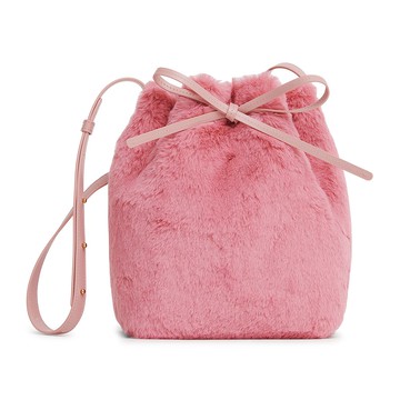 Mini Bucket-石榴紅毛絨水桶包