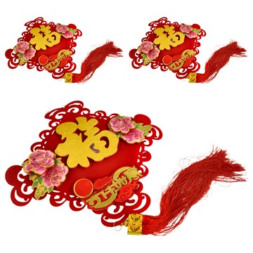 富貴如意立體吊飾  88cm  紅色