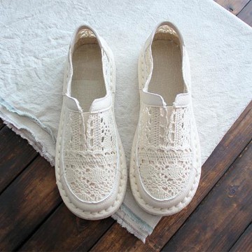 漁夫鞋夏季新款網面鞋透氣鞋女鞋平底休閑低幫鞋韓版森系文藝女鞋