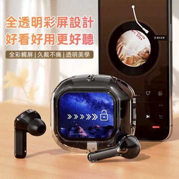 現貨 新款 LED智能熒幕耳機 重低音立體耳 低延遲 超長續航 入耳式耳機 通話降噪 屏幕耳機 彩屏耳機 藍芽耳機