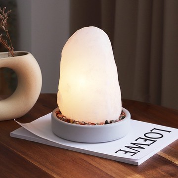 3-5kg 白鹽燈 I 清水模系列  I 三款底座 I 淨化空間 I 照亮財位