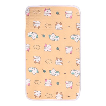 寵物乳膠涼感墊 - 橙色貓咪  2XL(90 x 70cm)  1個