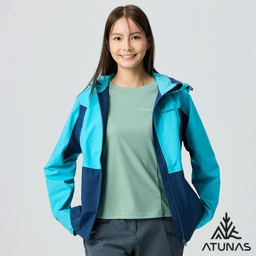 【ATUNAS 歐都納】女款GORE-TEX PACLITE PLUS防水透氣石墨烯單件式外套A1GT2507W冰河藍/丈藍