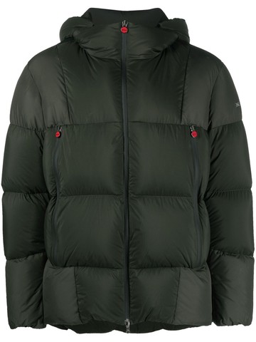 Kiton - hooded down puffer jacket - men - Polyamide/Polyurethane/Polyester/Down - 50 - Black