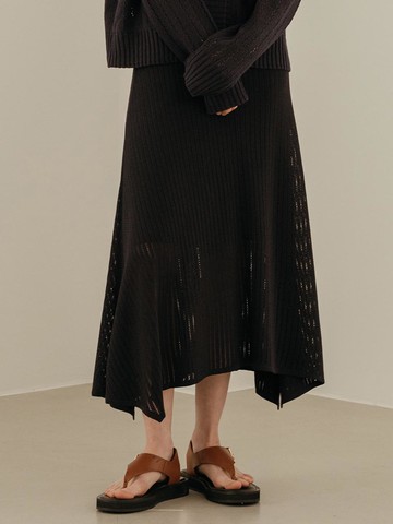 MODERN EYELET SKIRT [DARK NAVY]