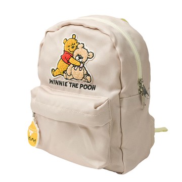 akachan honpo - 背包-迪士尼 凸毛繡-淺卡其色