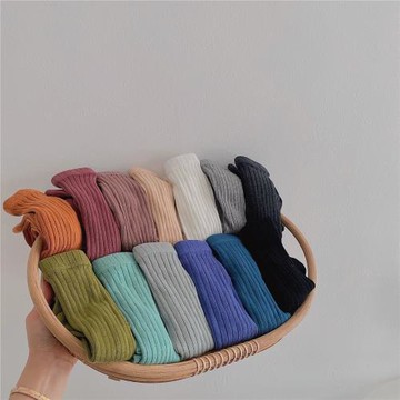 2025春款嬰童針織連褲襪保暖彈力寶寶男女兒童百搭棉質打底褲純色