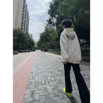 美式重磅高街潮牌ins連帽衛衣男休閑百搭春秋季復古套頭長袖外套