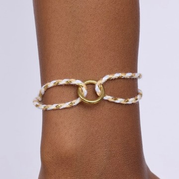 Pura Vida 美國手工 FRIENDSHIP RING 摯友圓環白色編織衝浪手環