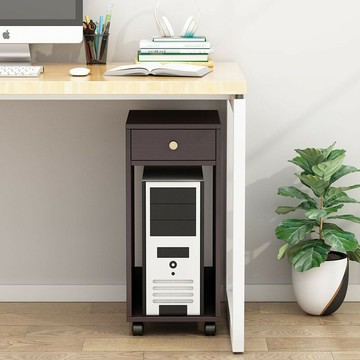 免運 可開票 快速出貨 打印機置物架電腦主機架可移動放置收納架帶抽屜主機箱臺式主機櫃 DDD1111