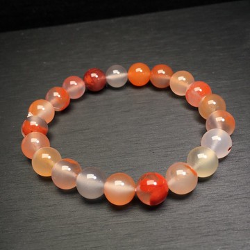 精品南紅冰飄多寶手串 冰雪飄紅 淨體干淨 直徑9.2mm