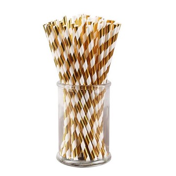 [Hare.D]派對紙吸管 環保 紙吸管25入 派對吸管 裝飾插旗 甜點 烘培 裝飾 一次性吸管