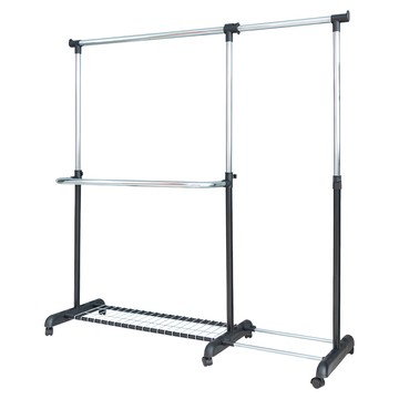 dayneeds 日需百備 魔術伸縮曬衣架  黑色  (W)101.5 (收縮)X(D)43X(H)164