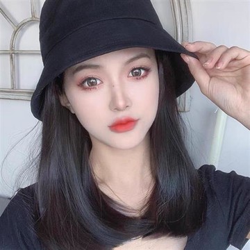 【巴黎精品】假髮帽長假髮-鎖骨髮內扣漁夫帽女假髮3色a1bw2