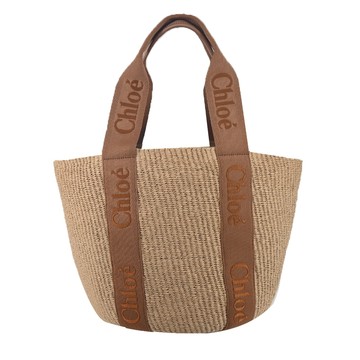 Chloe Woody Basket草編大號肩背包(棕色)