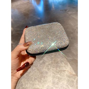 多功能數據線收納包便攜高檔 鑲鉆數碼電子配件u盤耳機保護整理盒