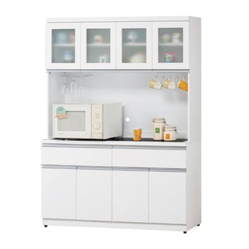 文創集 瑪拉5.1尺八門二抽高餐櫃組合-151.8x40.6x197.8cm免組