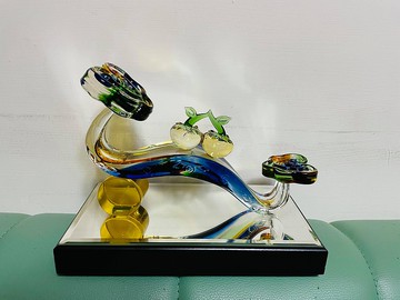 (大)事事如意 柿子 如意 水晶玻璃 琉璃