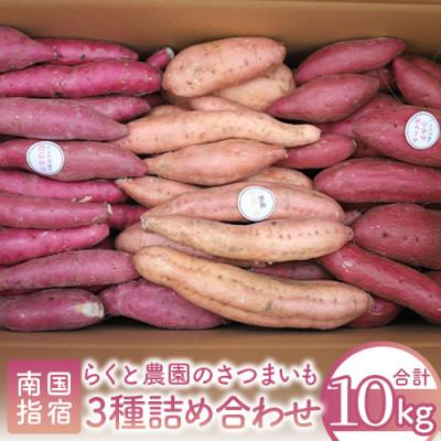 ふるさと納税 指宿市 さつまいも3種(紅はるか・シルクスイート・安納芋)詰合せ10kg(013-1132)