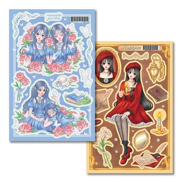 Romantic Garden/ Antique cut sticker