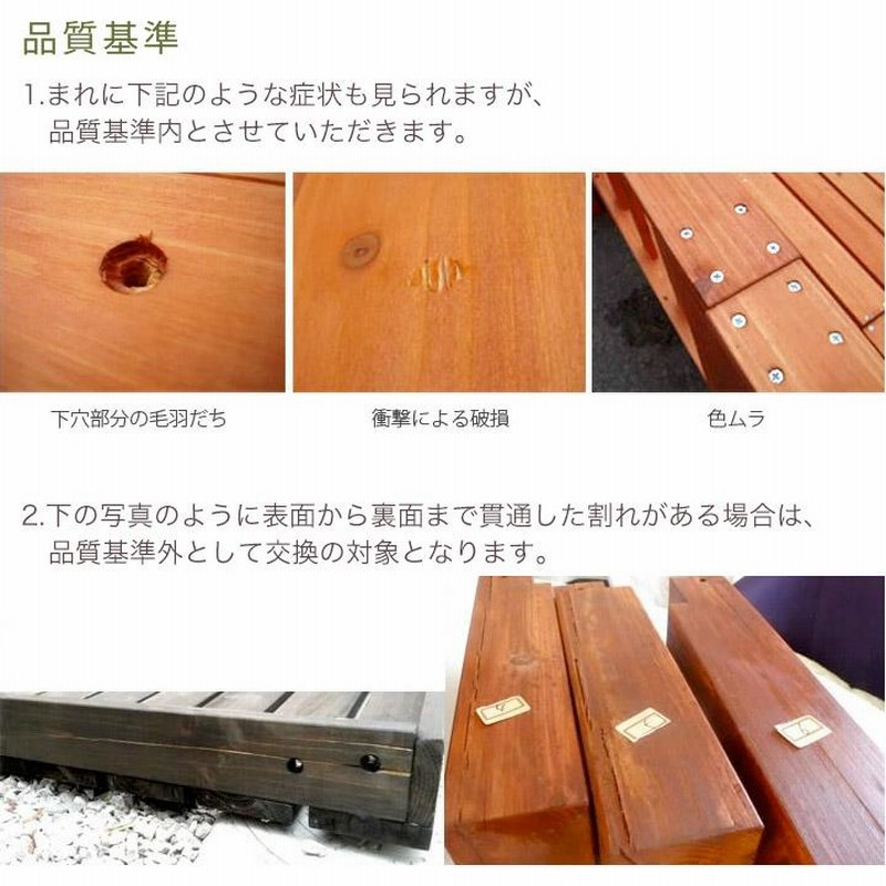 ウッドデッキ セット キット DIY 天然木 7点セット 0.75坪 ダーク