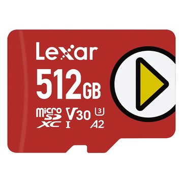 Lexar 雷克沙 PLAY MicroSDXC 記憶卡，V30 UHS-1 A2 U3，最高150MB/s讀取速度，512GB  1個