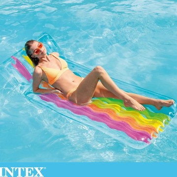 【INTEX】彩虹浮排/泳圈/浮排 203*84cm (58724EU) 15130620