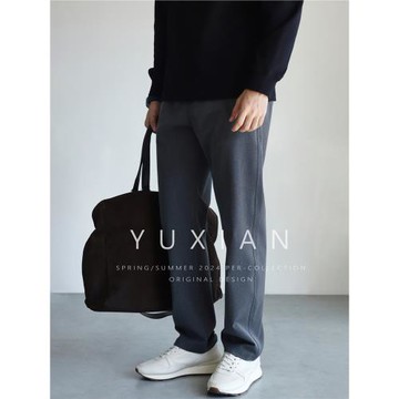 【免燙易打理】高密彈力"零"染色紡寬松直筒休閑西褲長褲男士秋冬