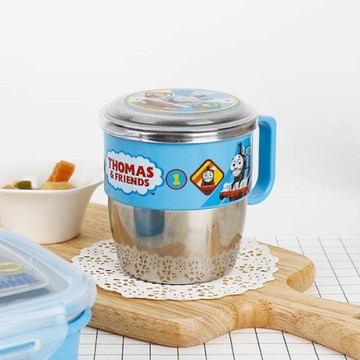 【震撼精品百貨】湯瑪士小火車Thomas & Friends~THOMAS 不鏽鋼杯附蓋