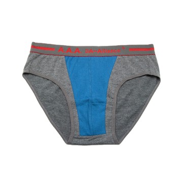 ﹝ 3A-Alliance ﹞美式簡約三角褲/水藍+麻花灰色