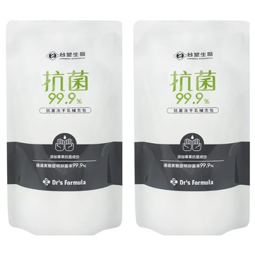 台塑生醫 Dr's Formula 抗菌洗手乳補充包  400g  2包