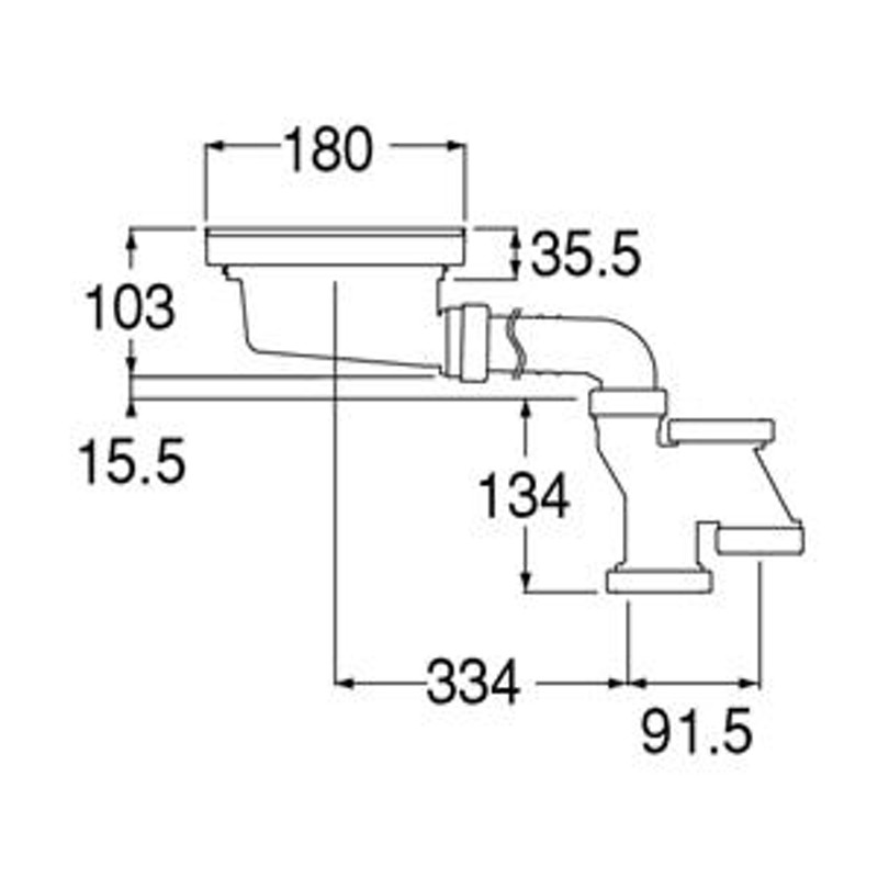 SANEI 排水用品 角型ワントラップ VU、VPパイプ兼用 1辺150mm H511-75X150 - 2