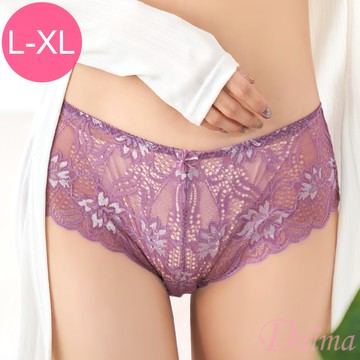 內褲【台灣製/MIT】(L-XL) 性感全蕾絲花裙小褲_戀紫#T3316