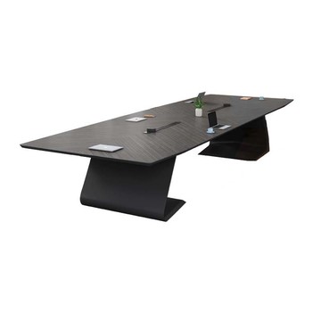 輕奢會議桌長條桌辦公家具簡約現代大型會議室洽談培訓桌子工作臺[DD030109]