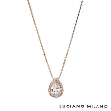 LUCIANO MILANO 朝露純銀項鍊(玫瑰金色)