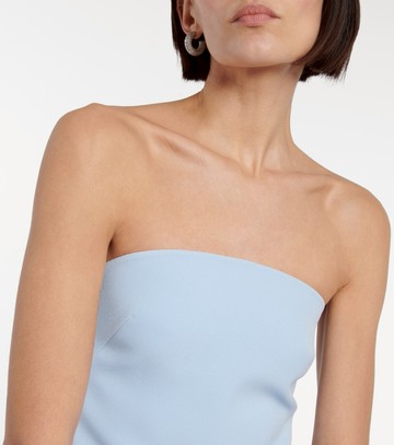 Safiyaa Feather-trimmed crêpe minidress